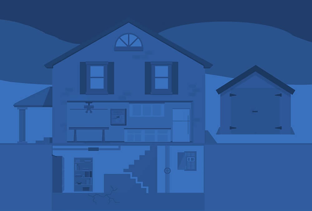 Earthquake house diagram