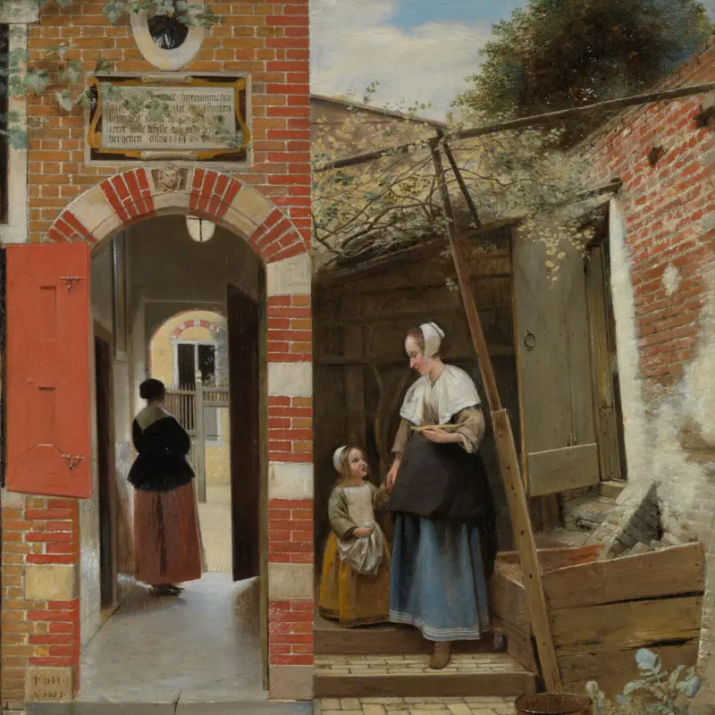 The Courtyard of a House in Delft