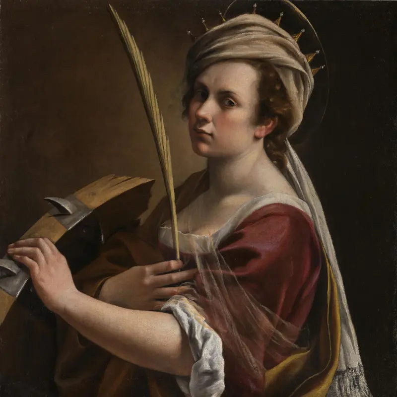 Self Portrait as Saint Catherine of Alexandria